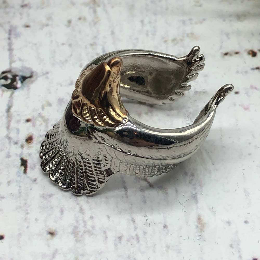 925 Sterling silver Eagle ring, biker ring